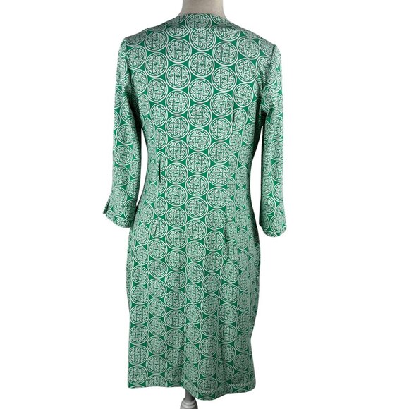 KATHERINE WAY Green & White Tunic Dress Size XS - Picture 3 of 10